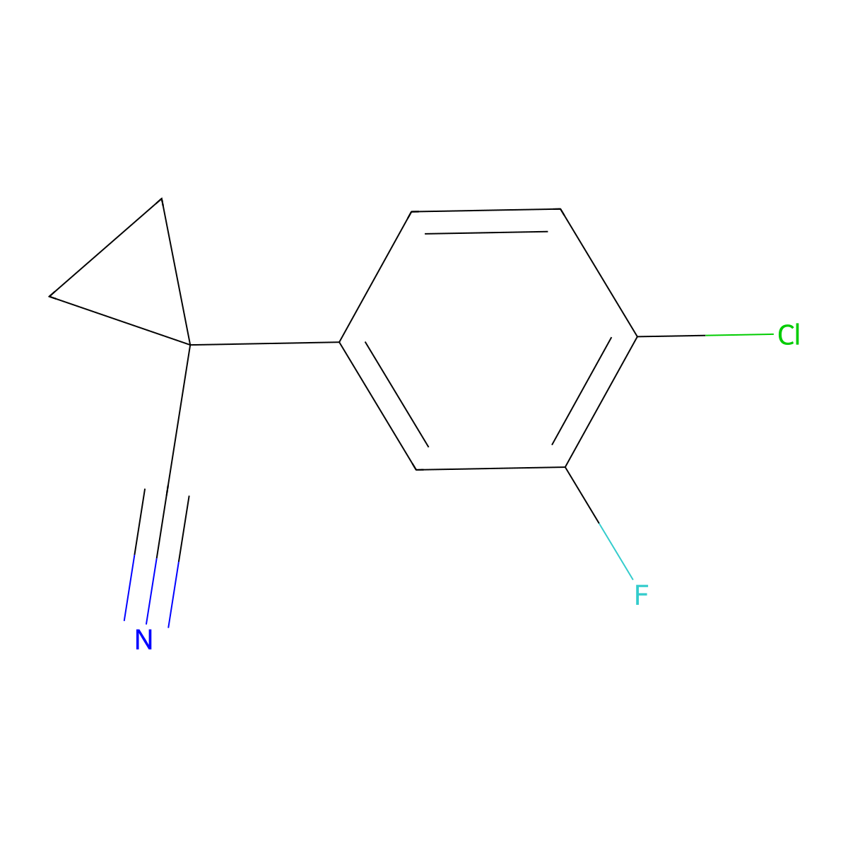 1-(4-Chloro-3-fluorophenyl)cyclopropanecarbonitrile molecular structure, CAS 1265476-80-9