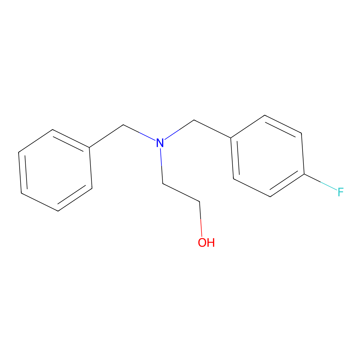 2-[Benzyl(4-fluorobenzyl)amino]ethanol molecular structure, CAS 126550-77-4