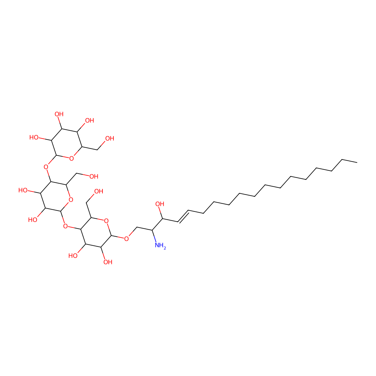 Globotriaosyl lysosphingolipid molecular structure, CAS 126550-86-5