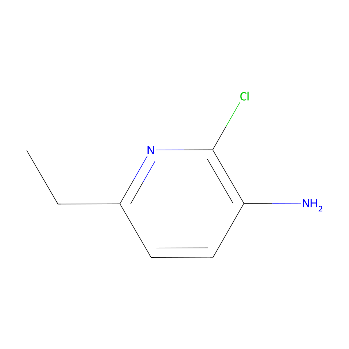 2-Chloro-6-ethylpyridin-3-amine molecular structure, CAS 126552-99-6