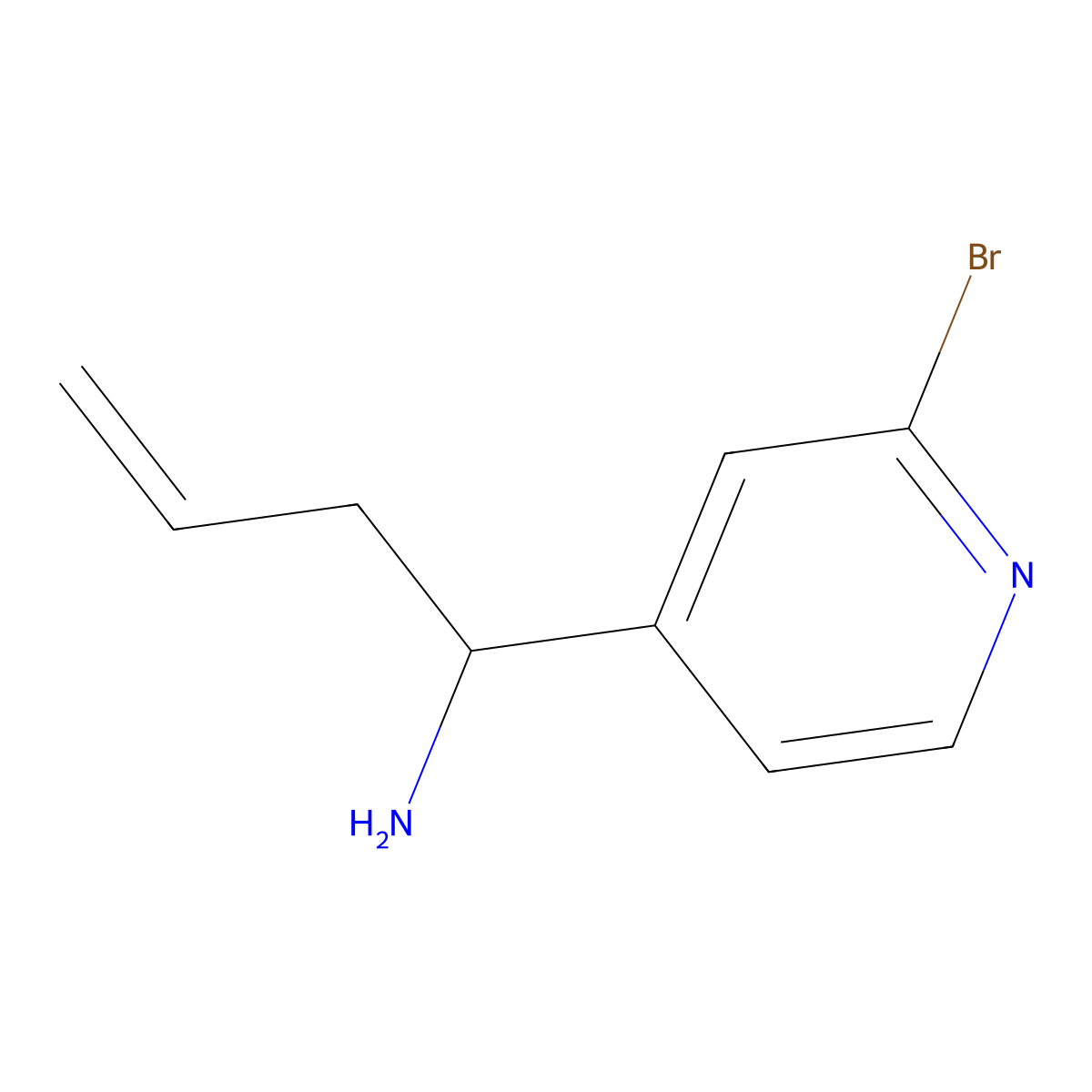 (1S)-1-(2-Bromopyridin-4-yl)but-3-en-1-amine molecular structure, CAS 1265520-72-6