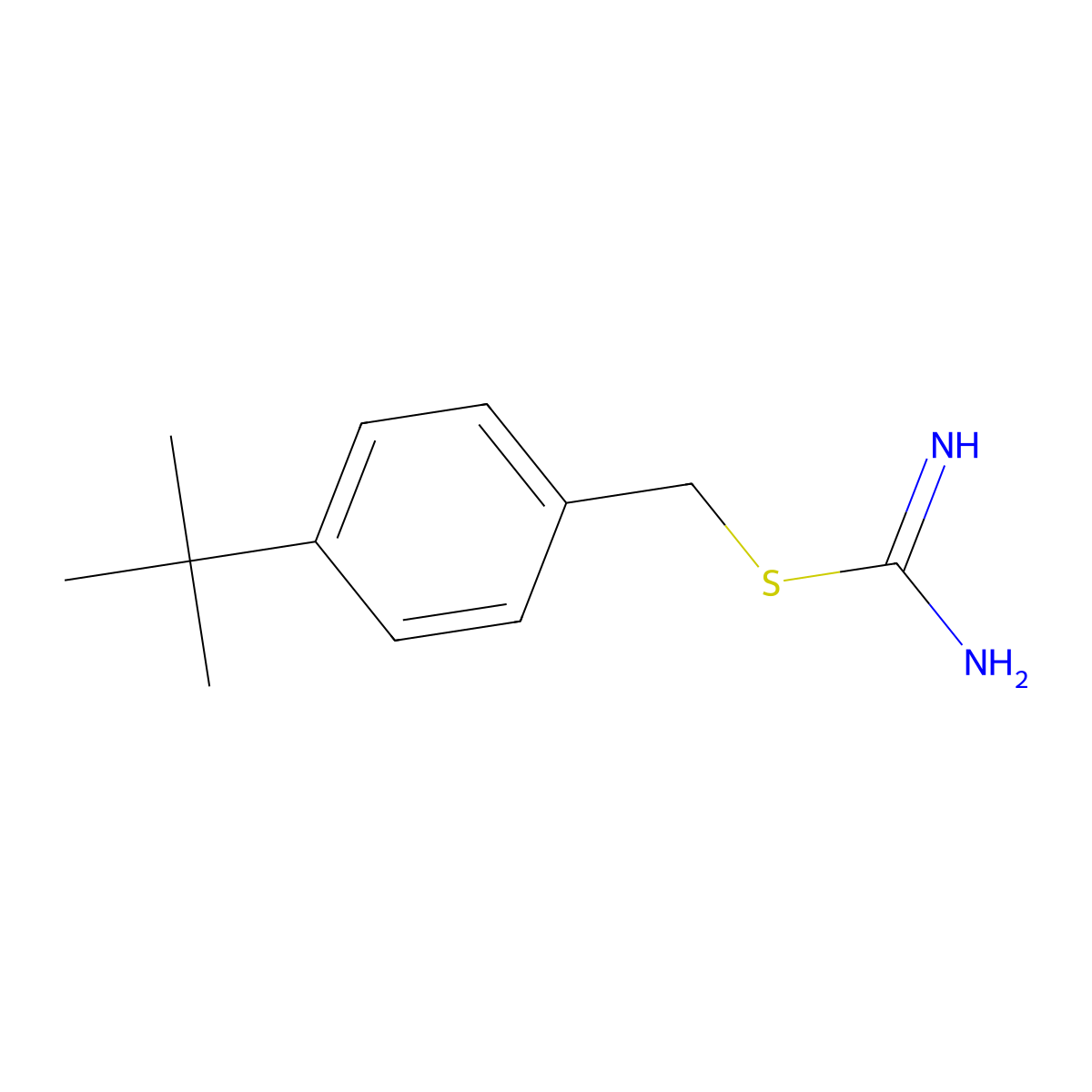 Carbamimidothioic acid, [4-(1,1-dimethylethyl)phenyl]methyl ester molecular structure, CAS 126554-05-0