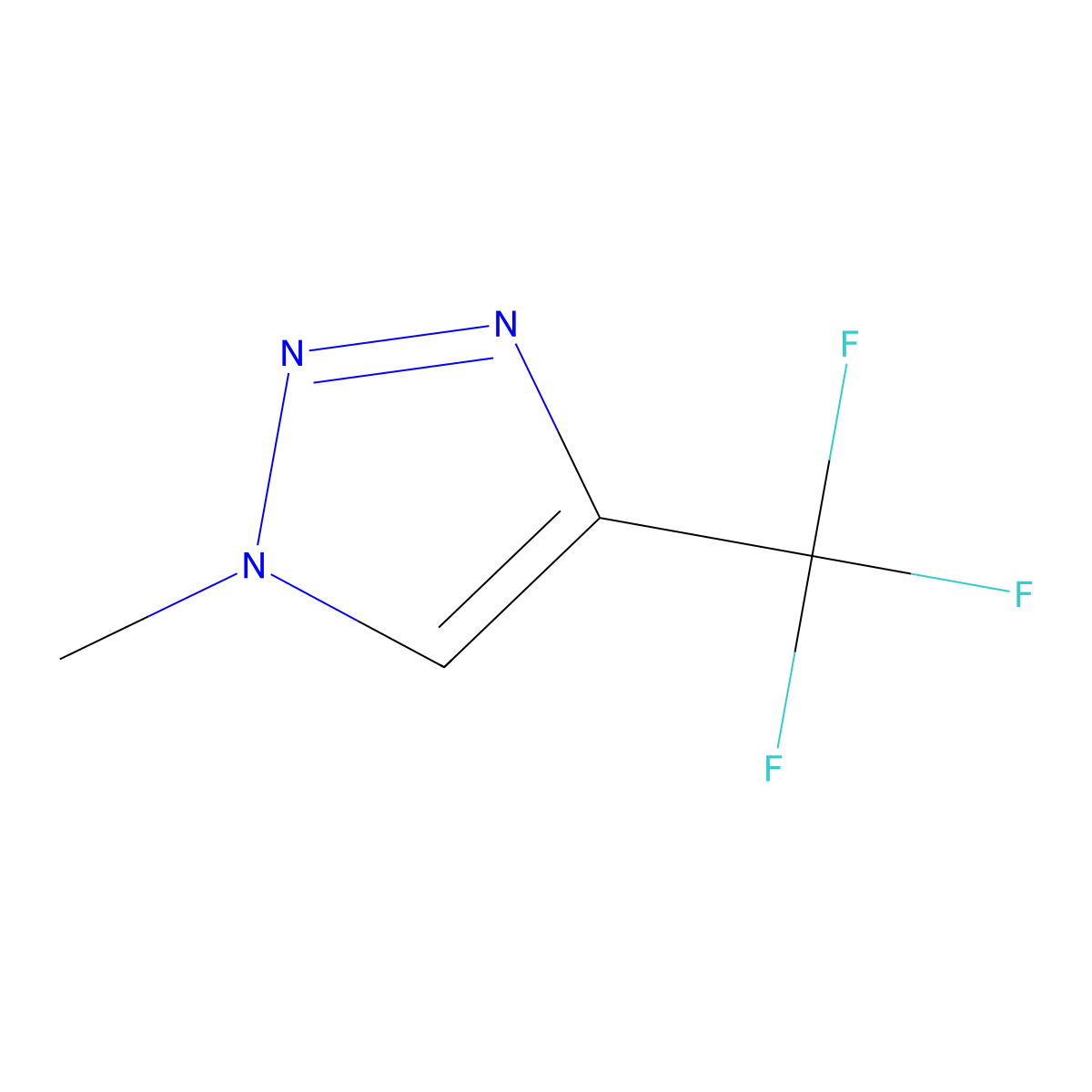 1-methyl-4-(trifluoromethyl)-1H-1,2,3-triazole molecular structure, CAS 126560-62-1
