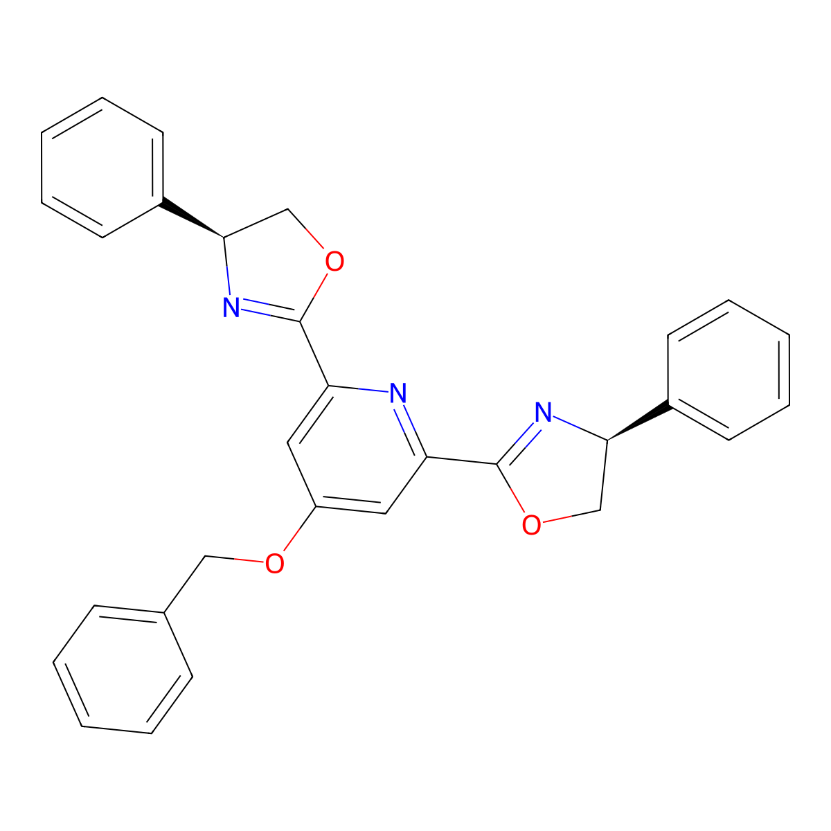Benzyl-(S)-4-phenyl-BNO-PYBOX, 97% molecular structure, CAS 1265614-63-8