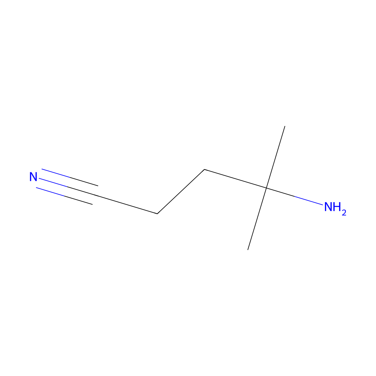 4-Amino-4-methylpentanenitrile molecular structure, CAS 1265634-34-1
