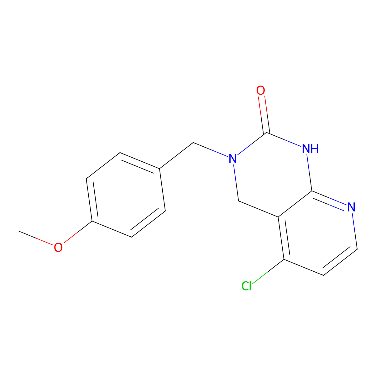 5-chloro-3-[(4-methoxyphenyl)methyl]-1H,2H,3H,4H-pyrido[2,3-d]pyrimidin-2-one molecular structure, CAS 1265634-73-8