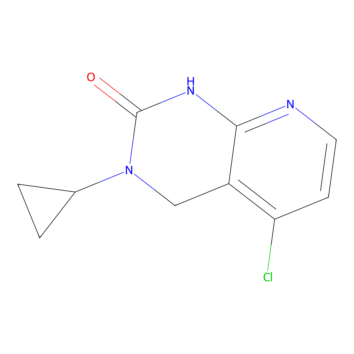 5-Chloro-3-cyclopropyl-3,4-dihydropyrido[2,3-d]pyrimidin-2(1H)-one molecular structure, CAS 1265634-85-2