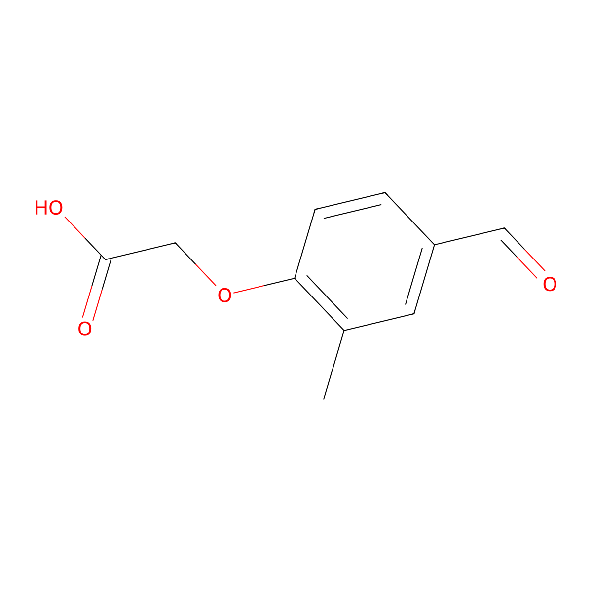 (4-Formyl-2-methyl-phenoxy)-acetic acid molecular structure, CAS 1265681-93-3