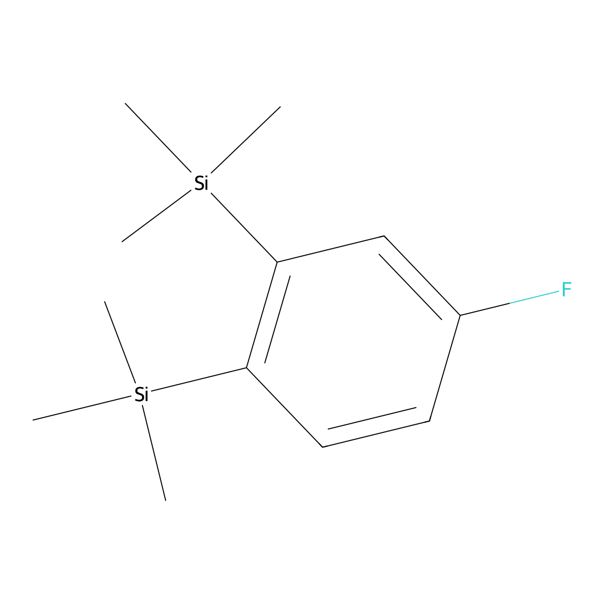 [5-Fluoro-2-(trimethylsilyl)phenyl]trimethylsilane molecular structure, CAS 1265682-42-5
