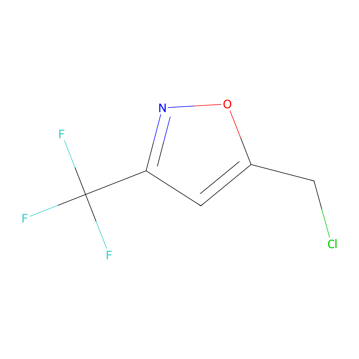 5-(Chloromethyl)-3-(trifluoromethyl)isoxazole molecular structure, CAS 126572-12-1