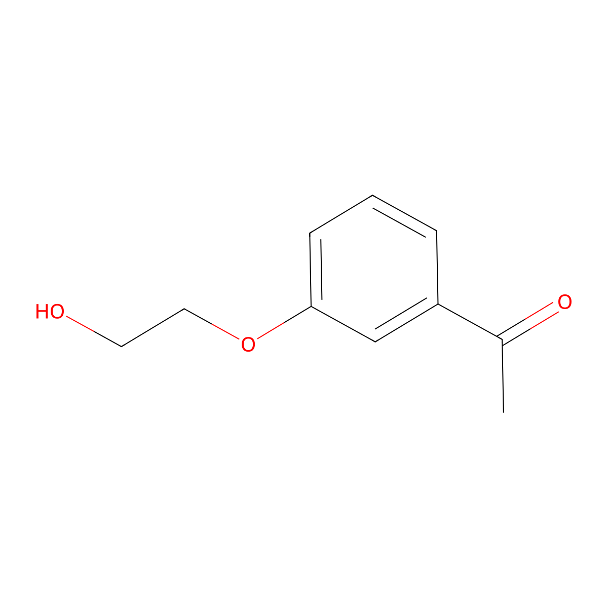 1-[3-(2-Hydroxyethoxy)phenyl]ethanone molecular structure, CAS 126572-94-9