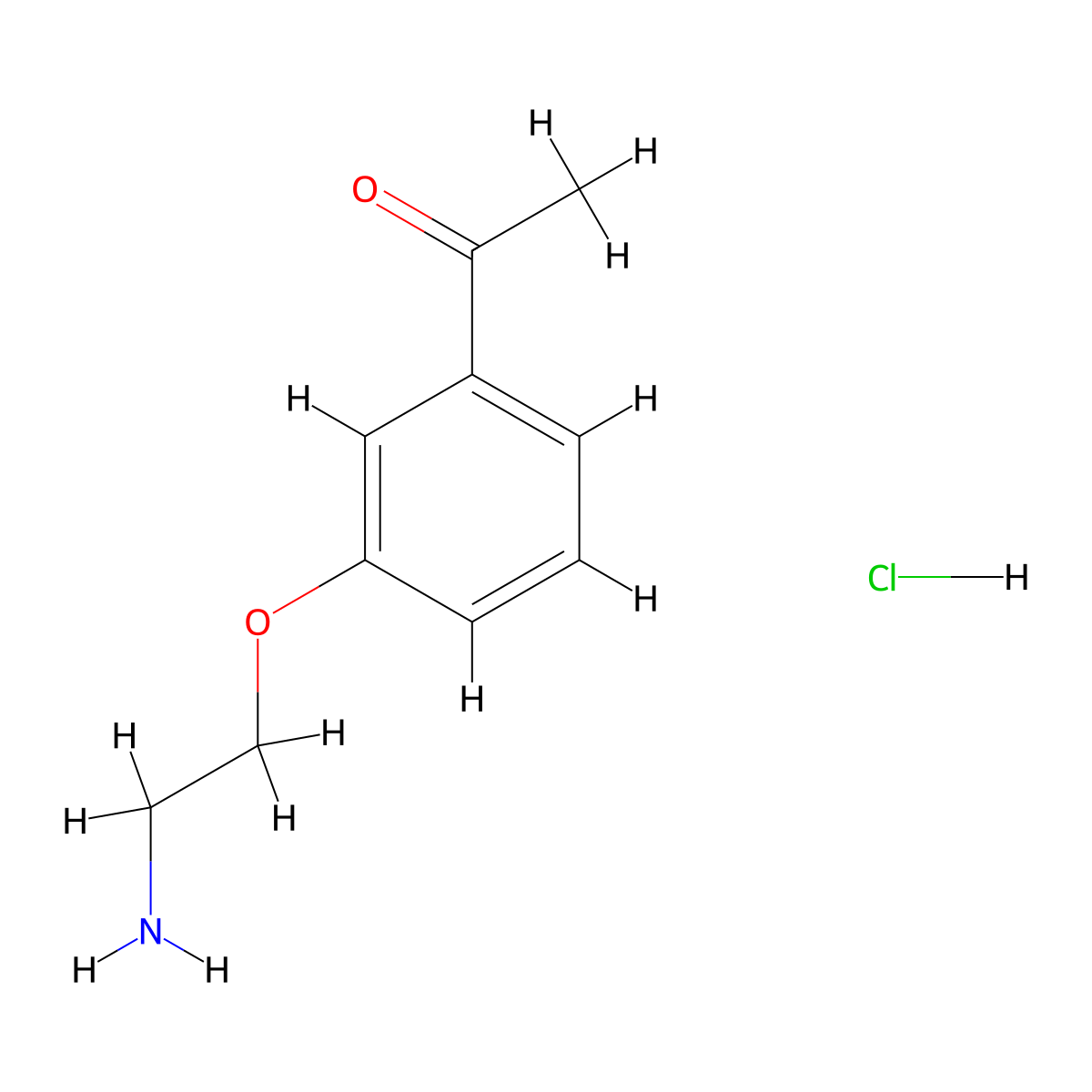 1-[3-(2-Aminoethoxy)phenyl]ethan-1-one hydrochloride molecular structure, CAS 126572-99-4