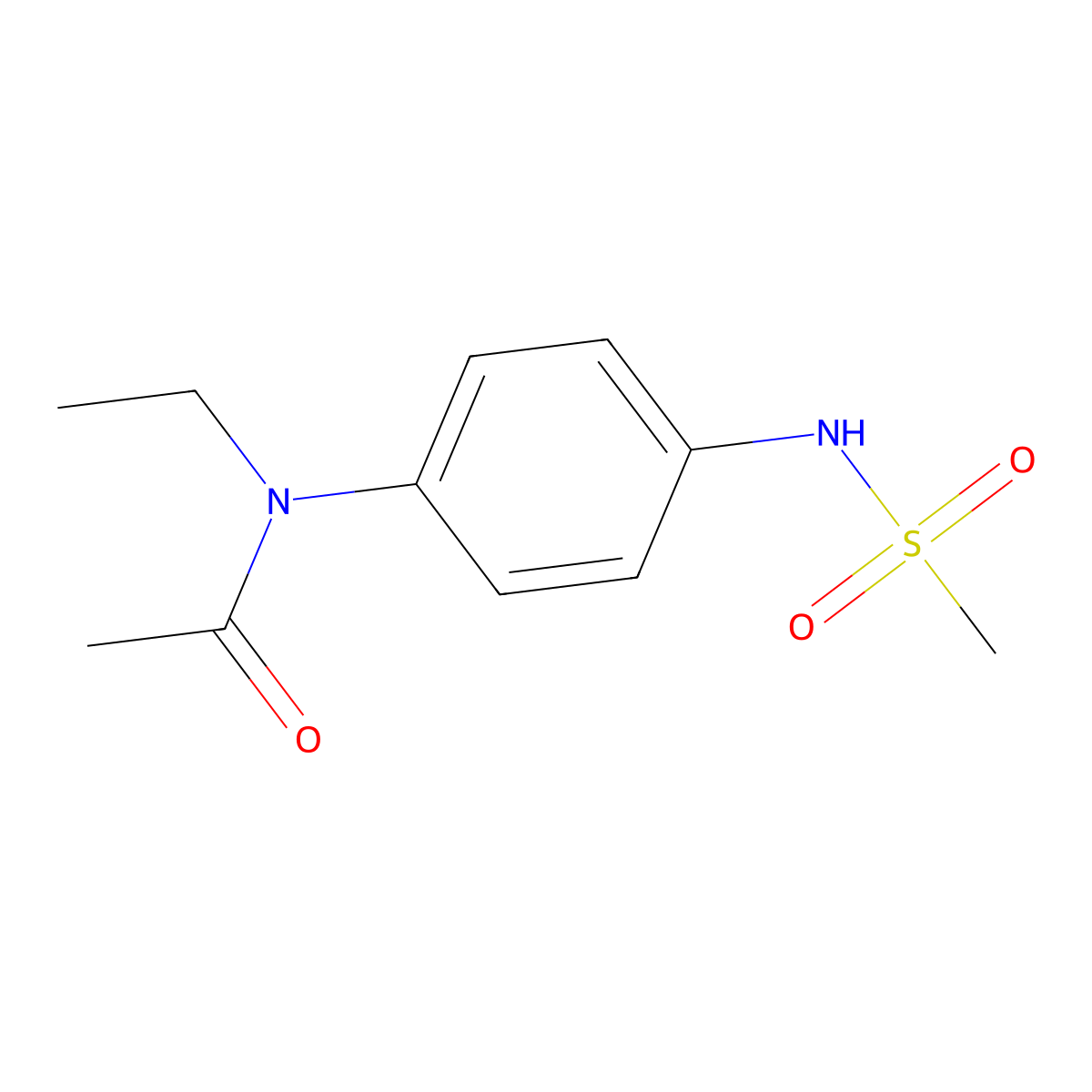 Acetamide, N-ethyl-N-[4-[(methylsulfonyl)amino]phenyl]- molecular structure, CAS 126581-52-0