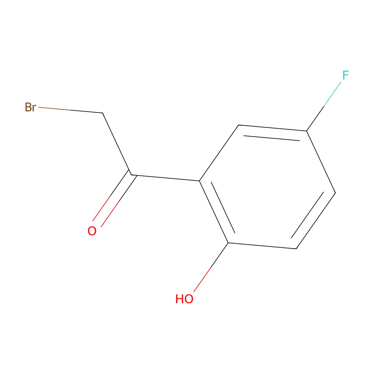 2-Bromo-5'-fluoro-2'-hydroxyacetophenone molecular structure, CAS 126581-65-5