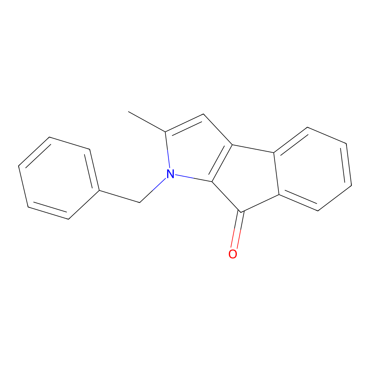 3-Benzyl-2-methylindeno[2,1-b]pyrrol-4-one molecular structure, CAS 126581-70-2