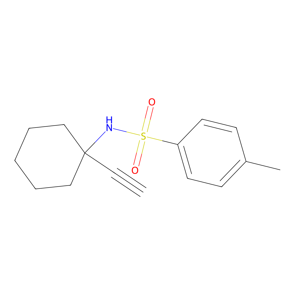 N-(1-ethynylcyclohexyl)-4-methylbenzenesulfonamide molecular structure, CAS 126583-98-0