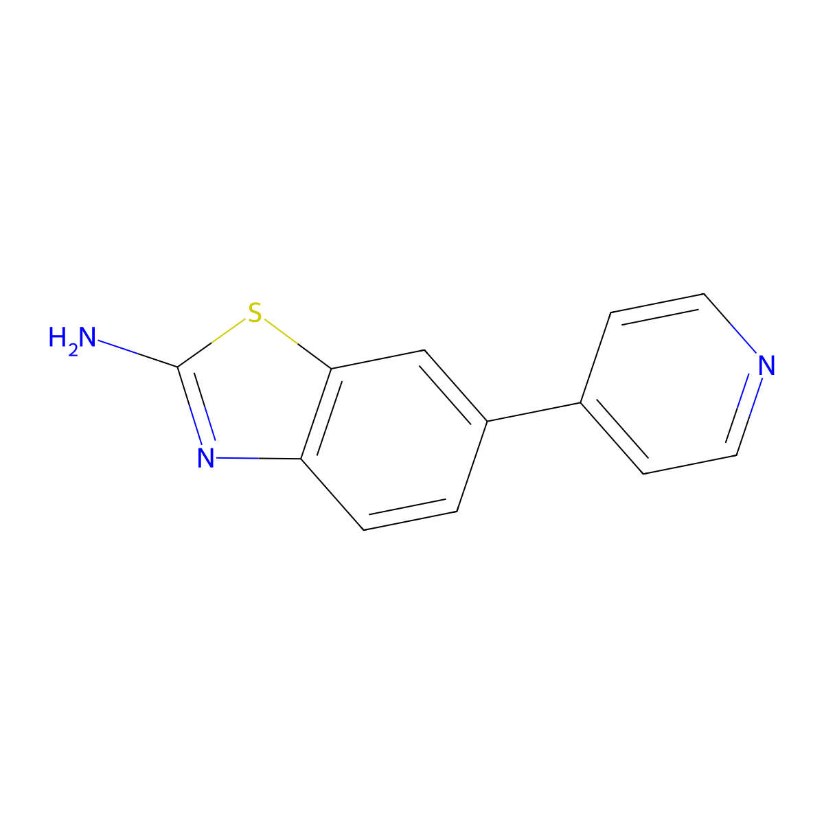 6-(Pyridin-4-yl)benzo[d]thiazol-2-amine molecular structure, CAS 1265849-16-8