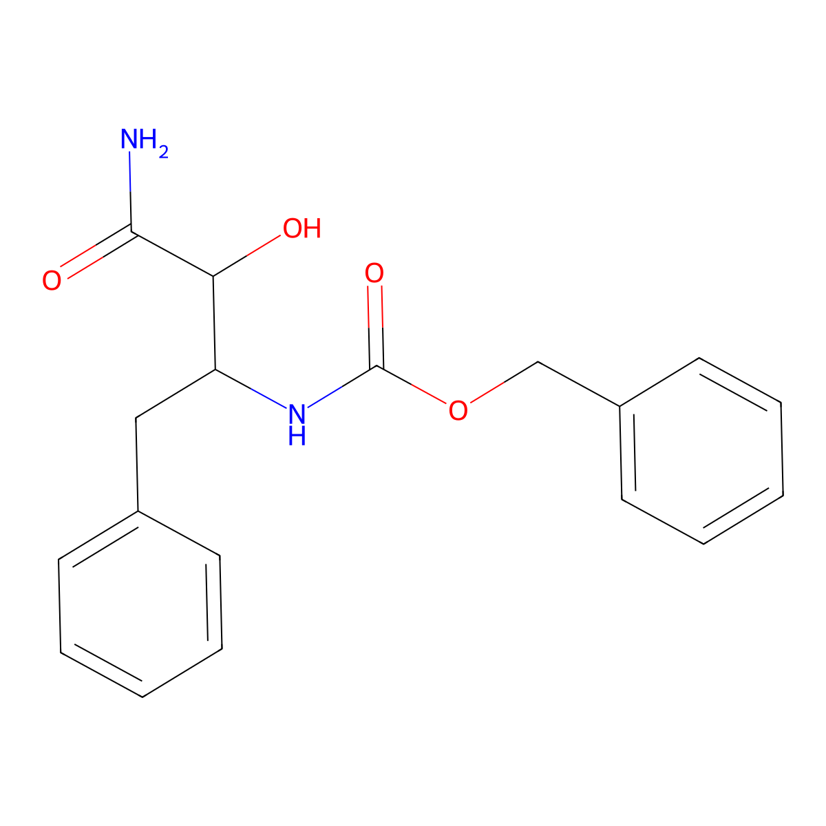 benzyl N-[(1S,2R)-1-carbamoyl-1-hydroxy-3-phenylpropan-2-yl]carbamate molecular structure, CAS 126586-71-8