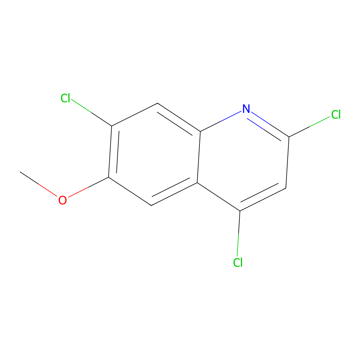2,4,7-Trichloro-6-methoxyquinoline molecular structure, CAS 1265883-06-4