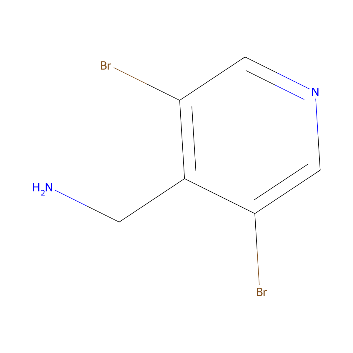 (3,5-Dibromopyridin-4-yl)methanamine molecular structure, CAS 1265895-10-0