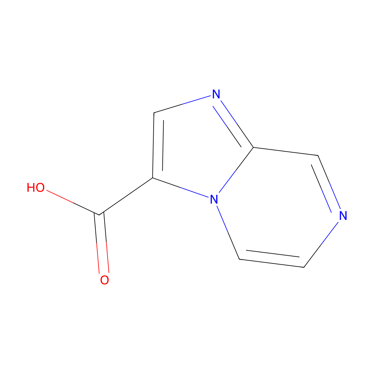 Imidazo[1,2-a]pyrazine-3-carboxylic acid molecular structure, CAS 1265896-03-4