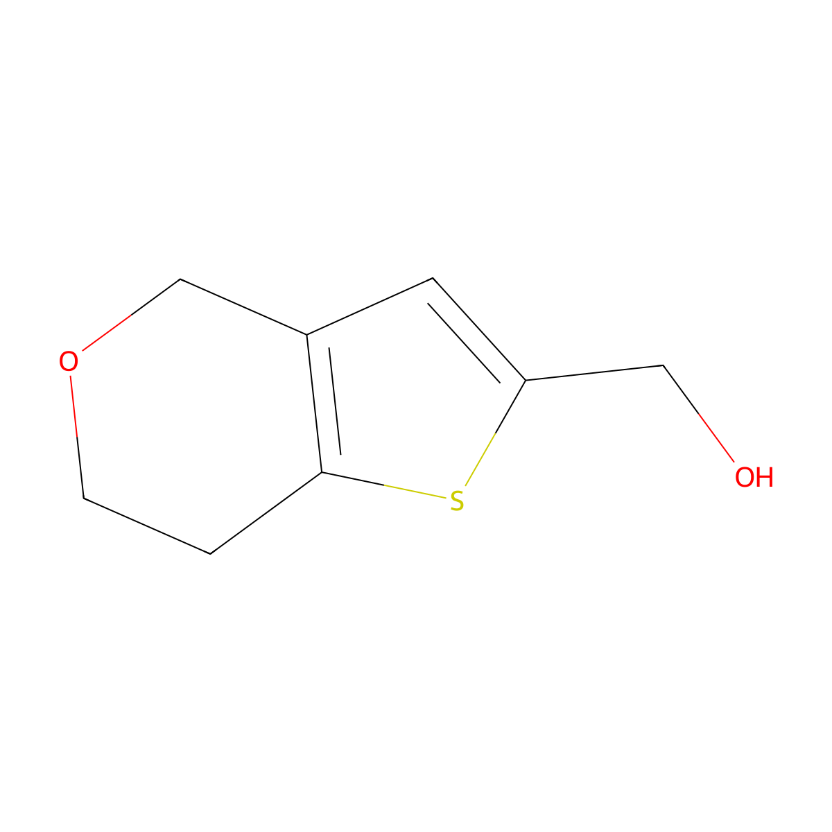 6,7-dihydro-4H-thieno[3,2-c]pyran-2-ylmethanol molecular structure, CAS 1265897-62-8