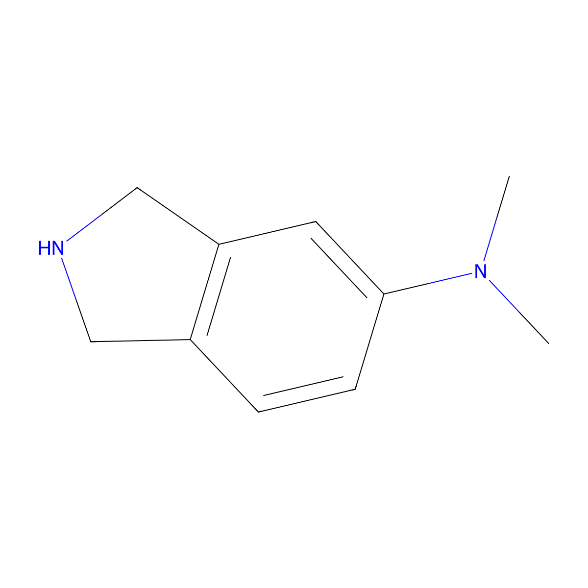 N,N-dimethyl-2,3-dihydro-1H-isoindol-5-amine molecular structure, CAS 1265898-84-7