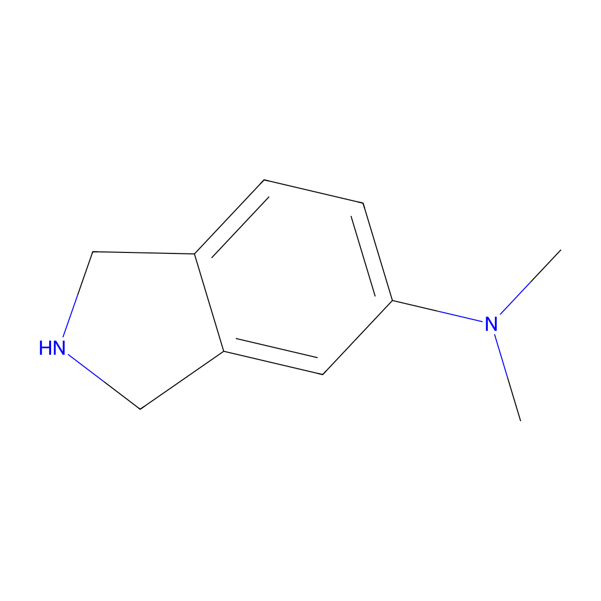 N,N-dimethyl-2,3-dihydro-1H-isoindol-5-amine molecular structure, CAS 1265898-84-7