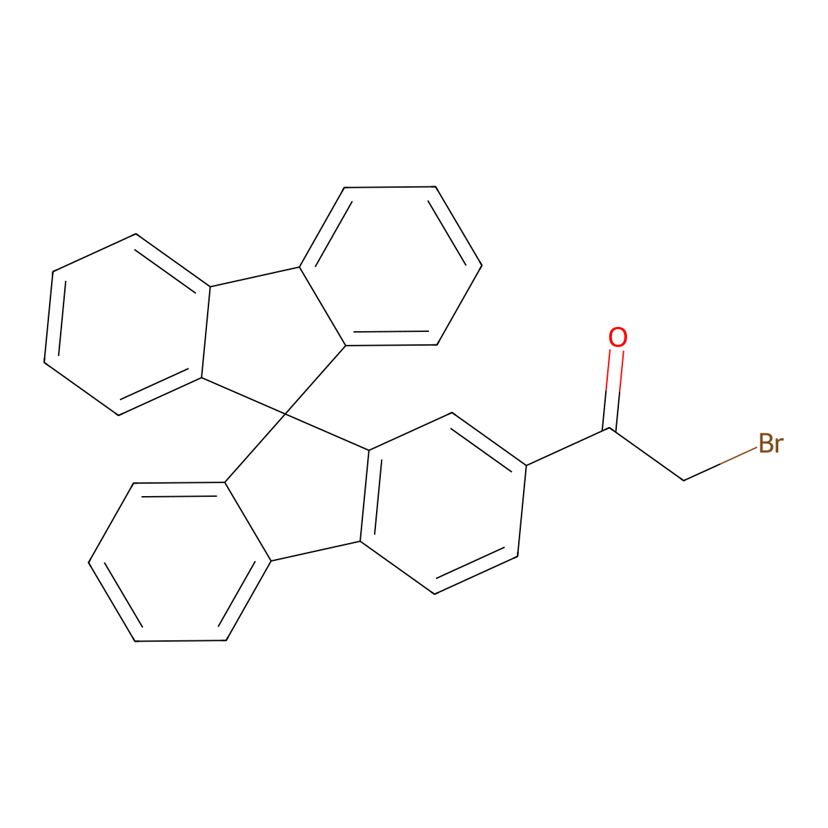 1-(9,9'-Spirobi[fluoren]-2-yl)-2-bromoethan-1-one molecular structure, CAS 1265968-62-4