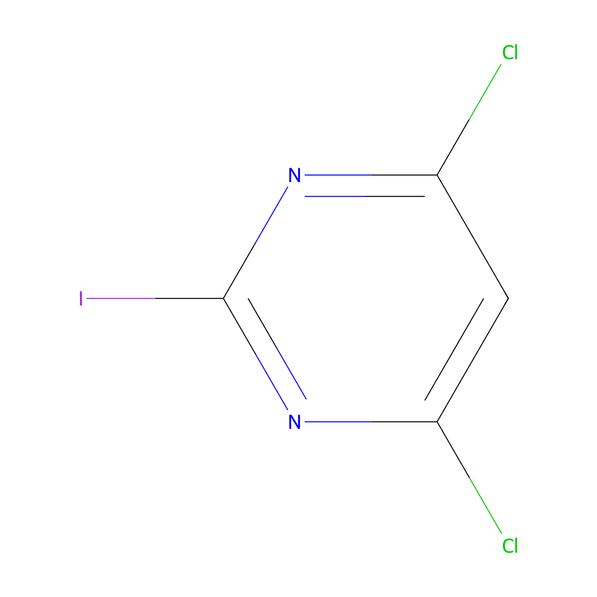 4,6-Dichloro-2-iodopyrimidine molecular structure, CAS 1266105-16-1