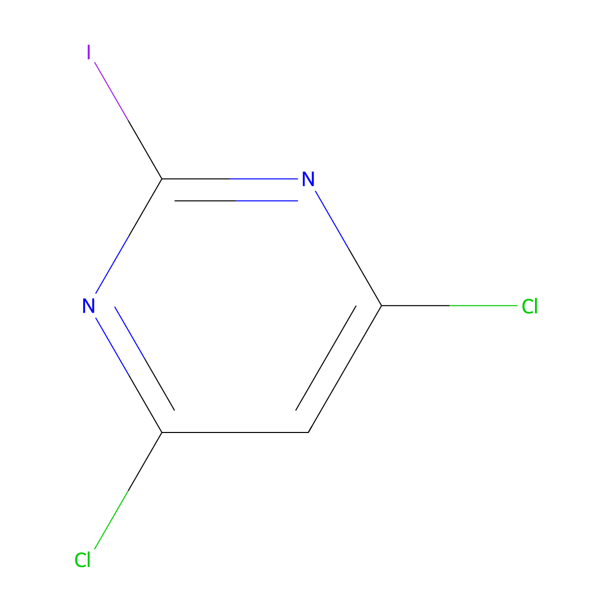 4,6-Dichloro-2-iodopyrimidine molecular structure, CAS 1266105-16-1