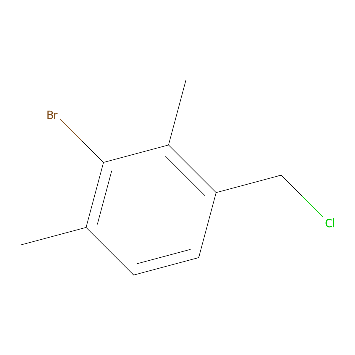 2-Bromo-4-(chloromethyl)-1,3-dimethylbenzene molecular structure, CAS 1266114-15-1