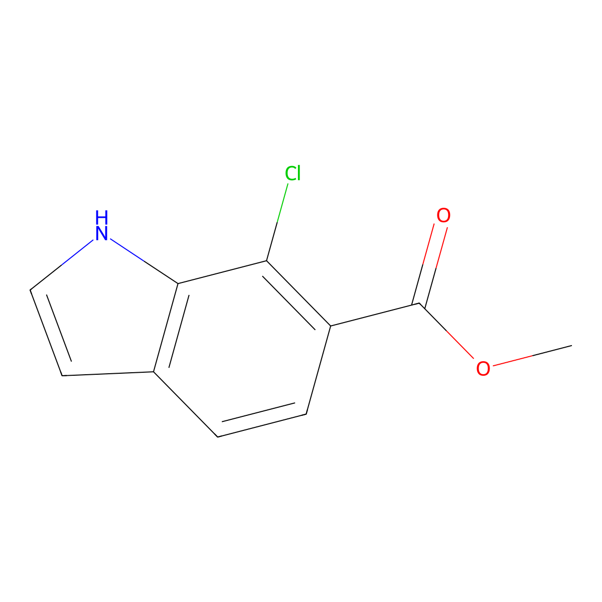 methyl 7-chloro-1H-indole-6-carboxylate molecular structure, CAS 1266114-30-0
