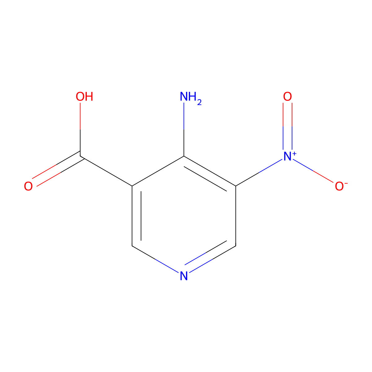 4-Amino-5-nitronicotinic acid molecular structure, CAS 1266114-62-8