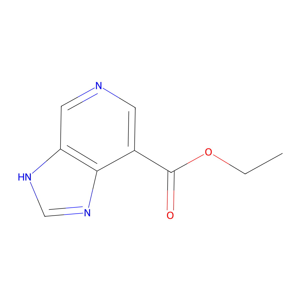 ethyl 3H-imidazo[4,5-c]pyridine-7-carboxylate molecular structure, CAS 1266114-63-9