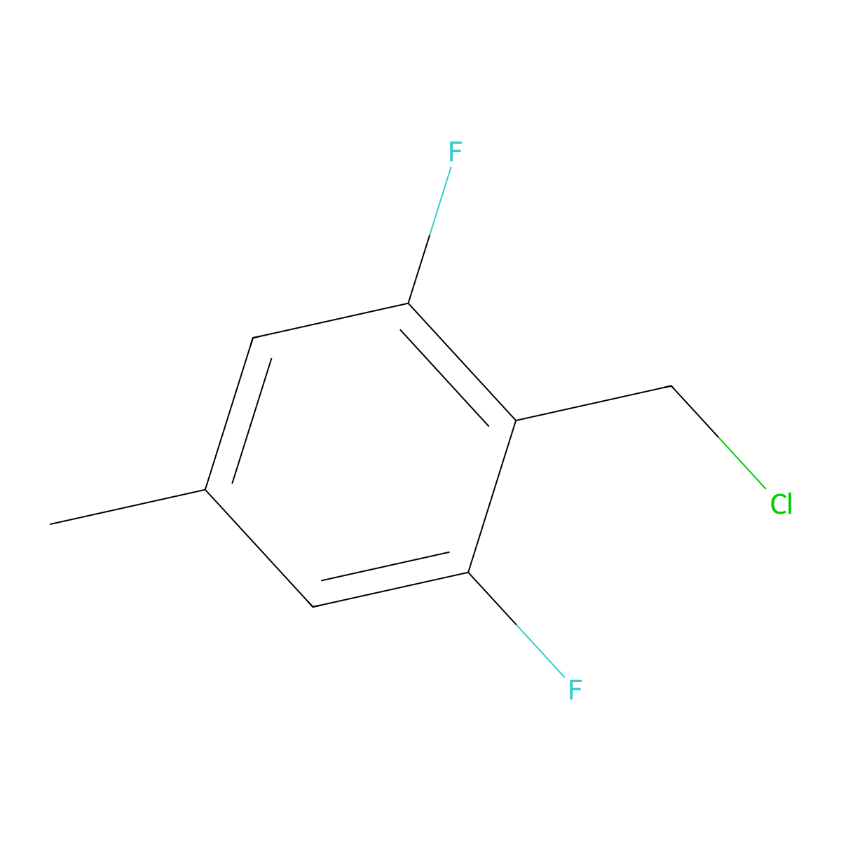 2-Chloromethyl-1,3-difluoro-5-methyl-benzene molecular structure, CAS 1266114-64-0