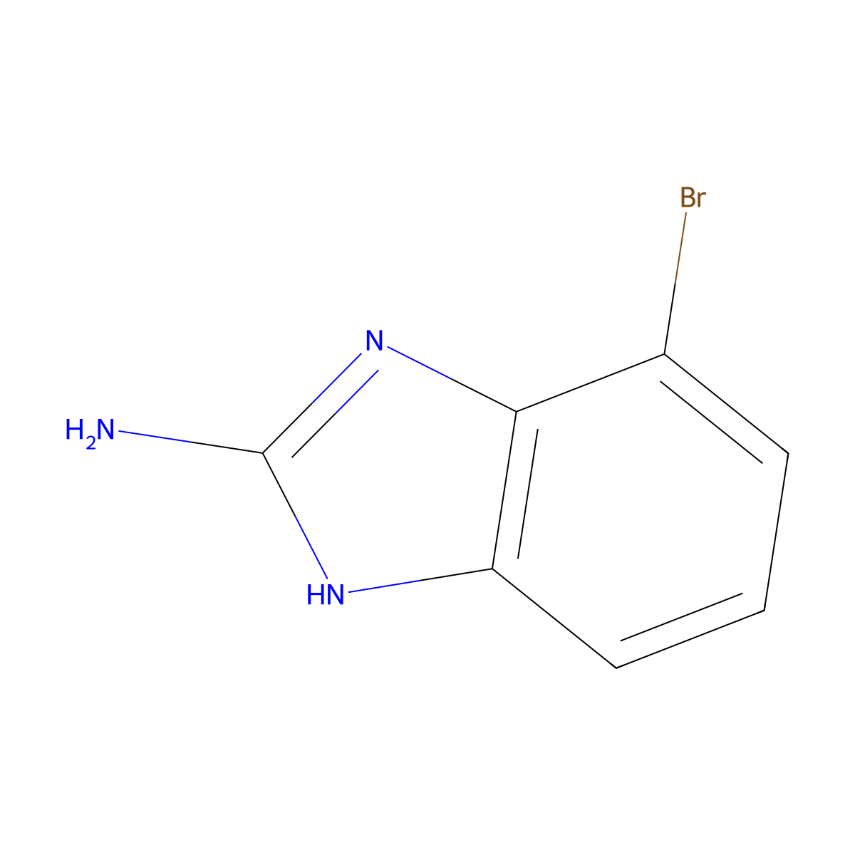 4-bromo-1H-1,3-benzodiazol-2-amine molecular structure, CAS 1266114-75-3
