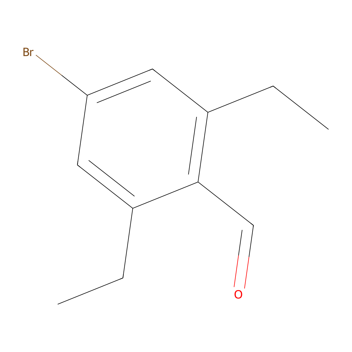 4-Bromo-2,6-diethylbenzaldehyde molecular structure, CAS 1266114-84-4