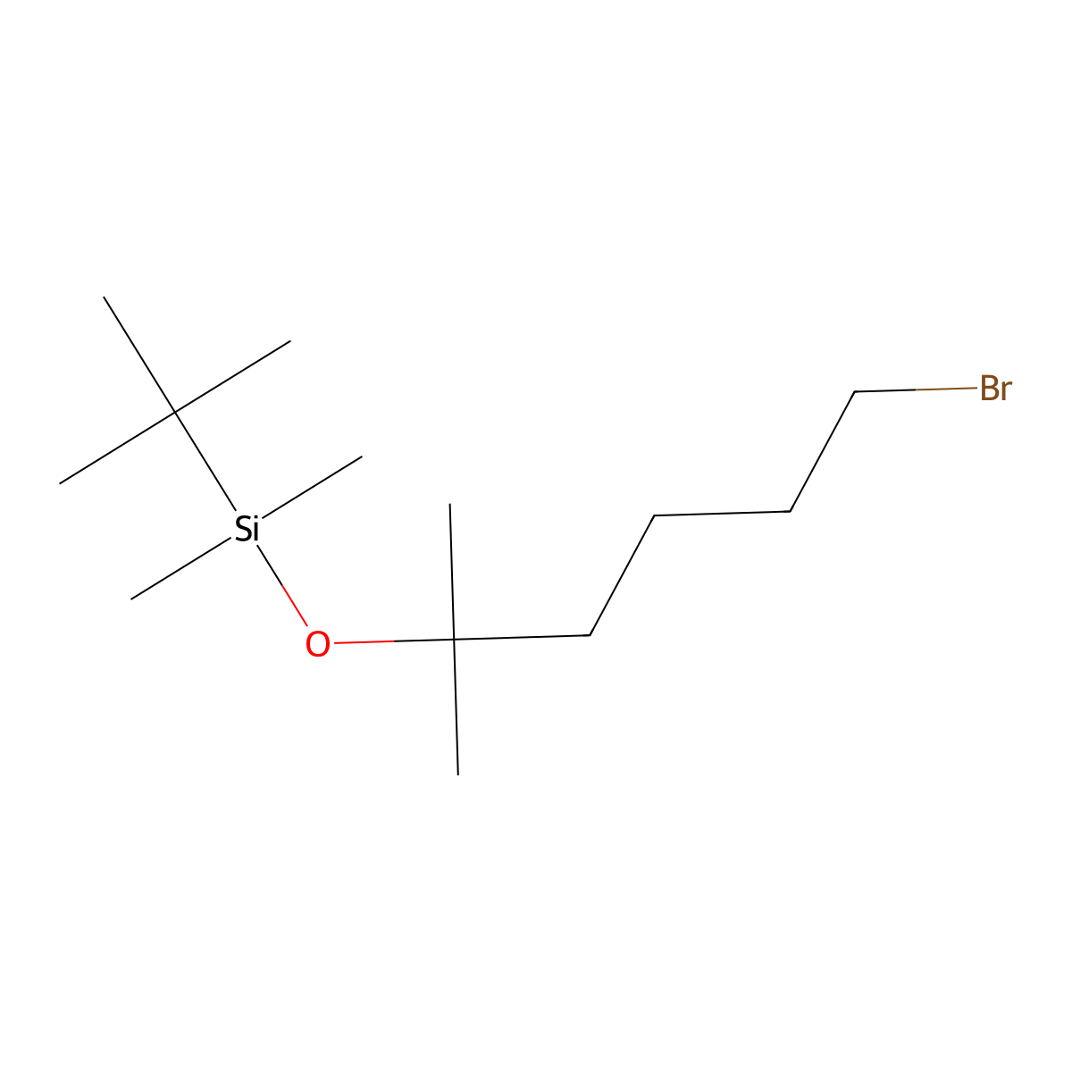 Silane, [(5-bromo-1,1-dimethylpentyl)oxy](1,1-dimethylethyl)dimethyl- molecular structure, CAS 1266114-93-5