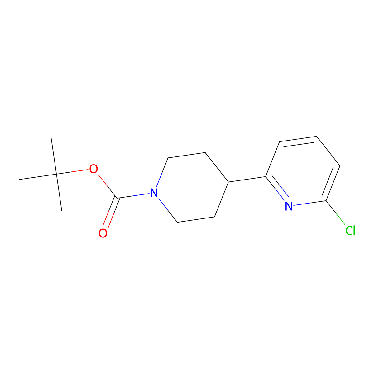 tert-Butyl 4-(6-chloropyridin-2-yl)piperidine-1-carboxylate molecular structure, CAS 1266118-78-8