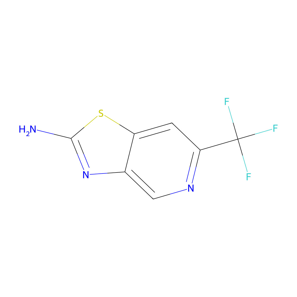 6-(Trifluoromethyl)-(1,3)thiazolo(4,5-c)pyridin-2-amine molecular structure, CAS 1266118-94-8