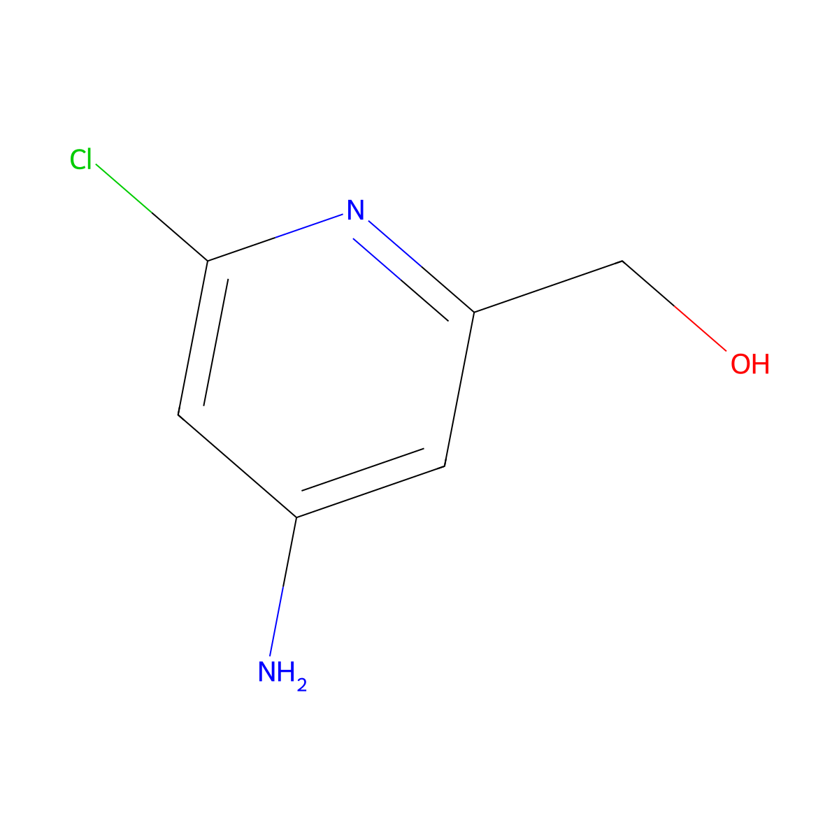(4-Amino-6-chloropyridin-2-yl)methanol molecular structure, CAS 1266119-12-3