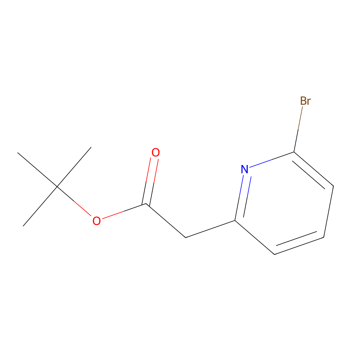 tert-Butyl 2-(6-bromopyridin-2-yl)acetate molecular structure, CAS 1266119-17-8