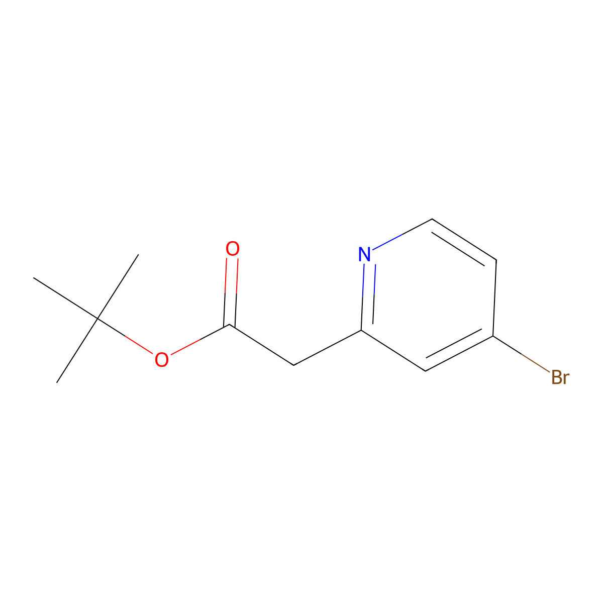 tert-Butyl 2-(4-bromopyridin-2-yl)acetate molecular structure, CAS 1266119-33-8