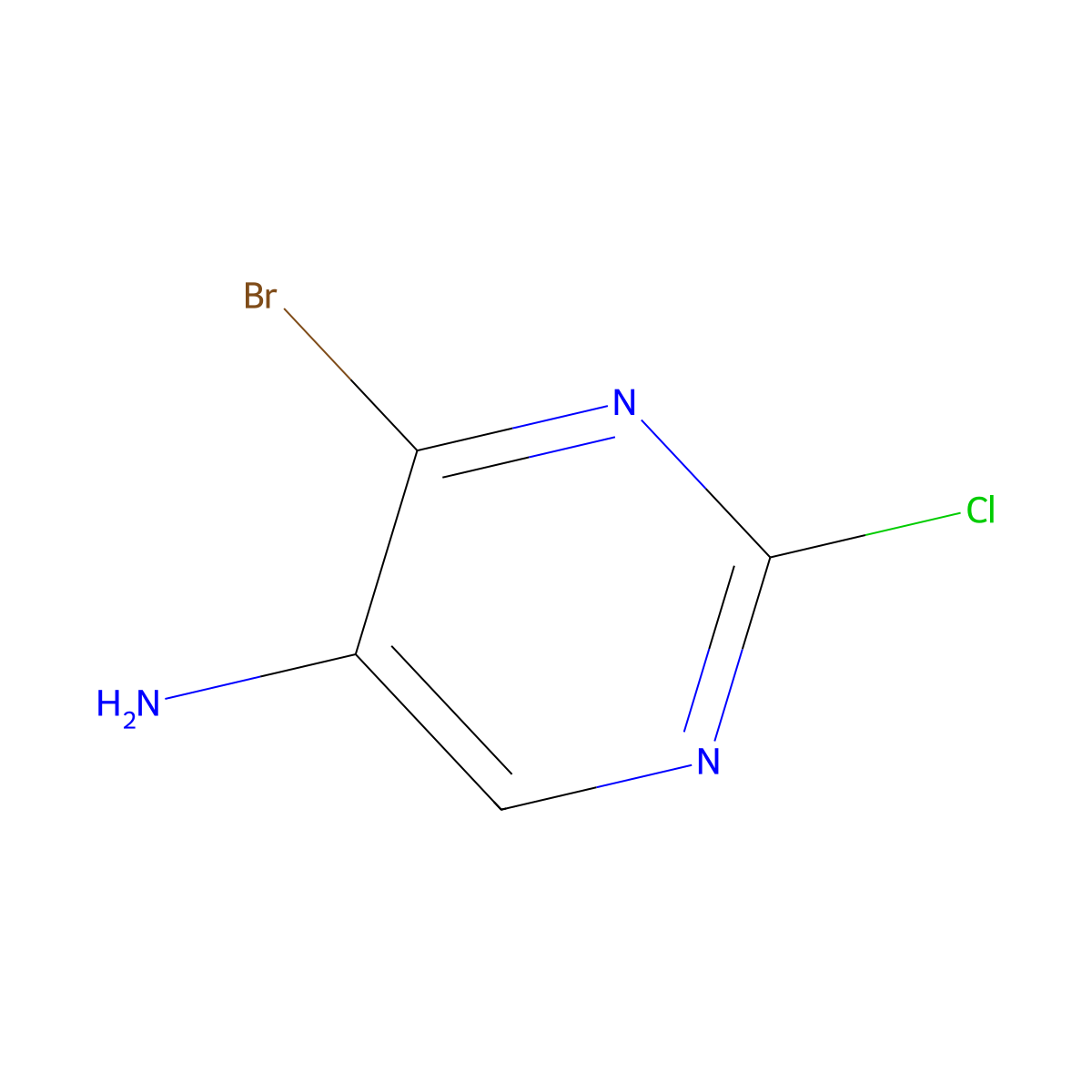 4-Bromo-2-chloropyrimidin-5-amine molecular structure, CAS 1266119-47-4