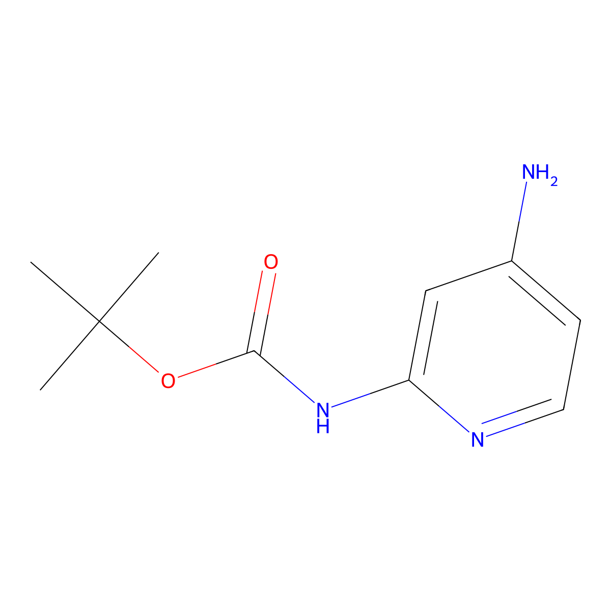 Carbamic acid, N-(4-amino-2-pyridinyl)-, 1,1-dimethylethyl ester molecular structure, CAS 1266119-48-5