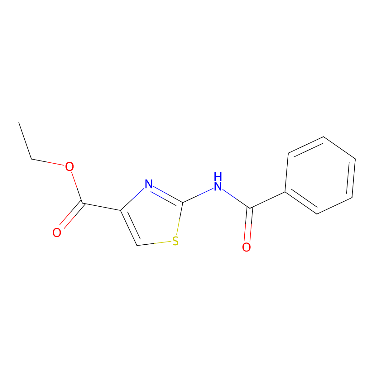 Ethyl 2-benzamido-1,3-thiazole-4-carboxylate molecular structure, CAS 126612-88-2