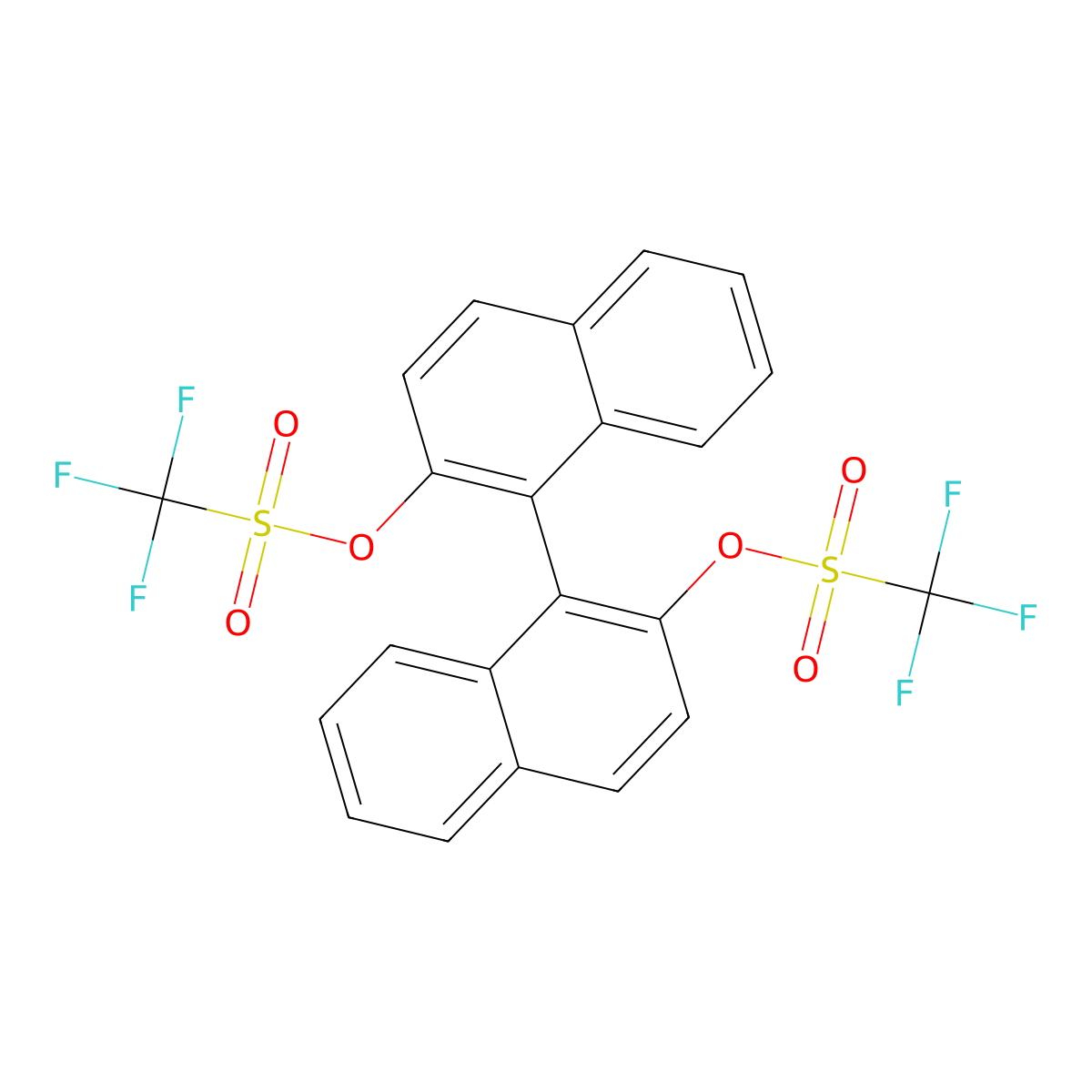 (S)-(+)-1,1'-Bi-2-naphthol bis(trifluoromethanesulfonate) molecular structure, CAS 126613-06-7