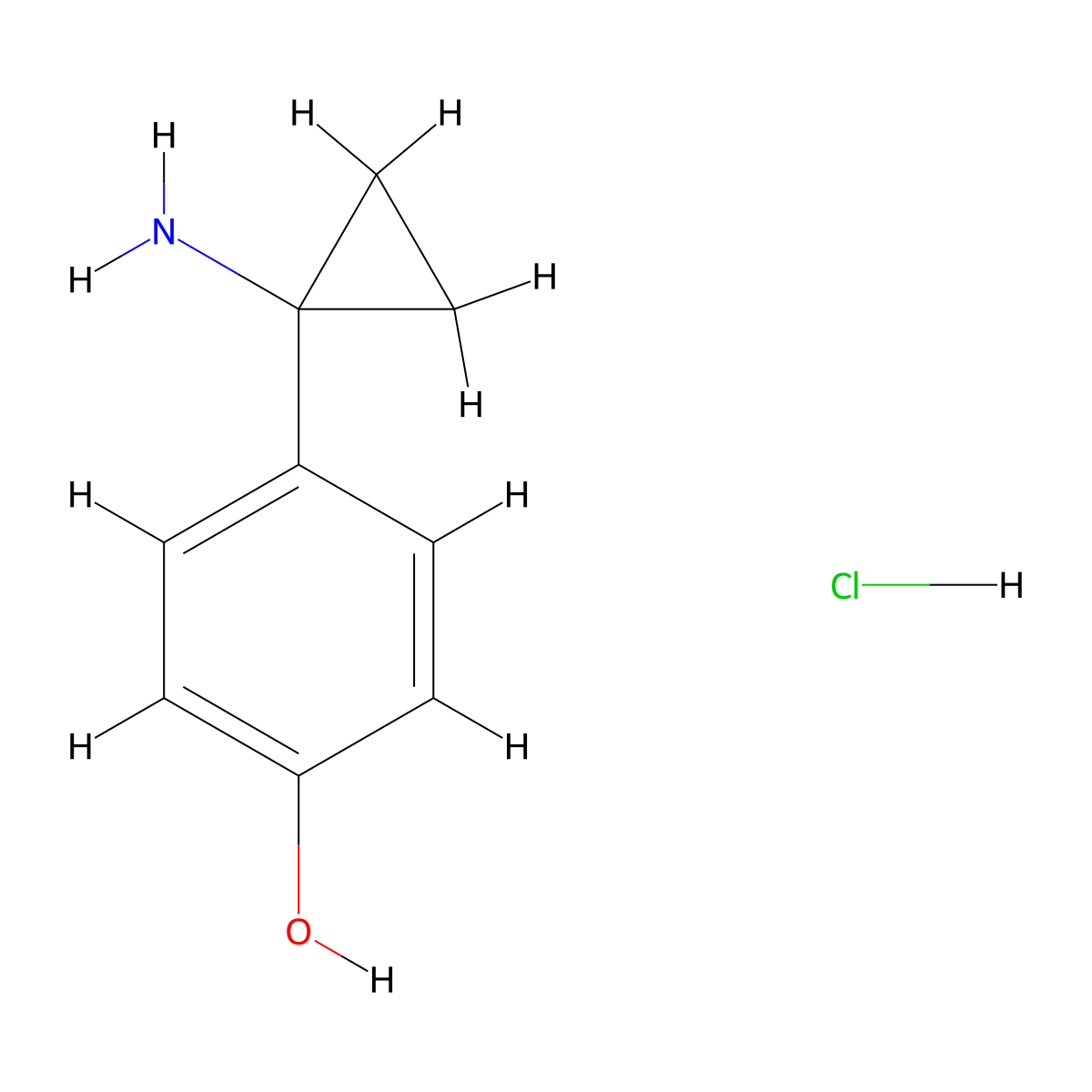 4-(1-Aminocyclopropyl)phenol hydrochloride molecular structure, CAS 1266158-02-4