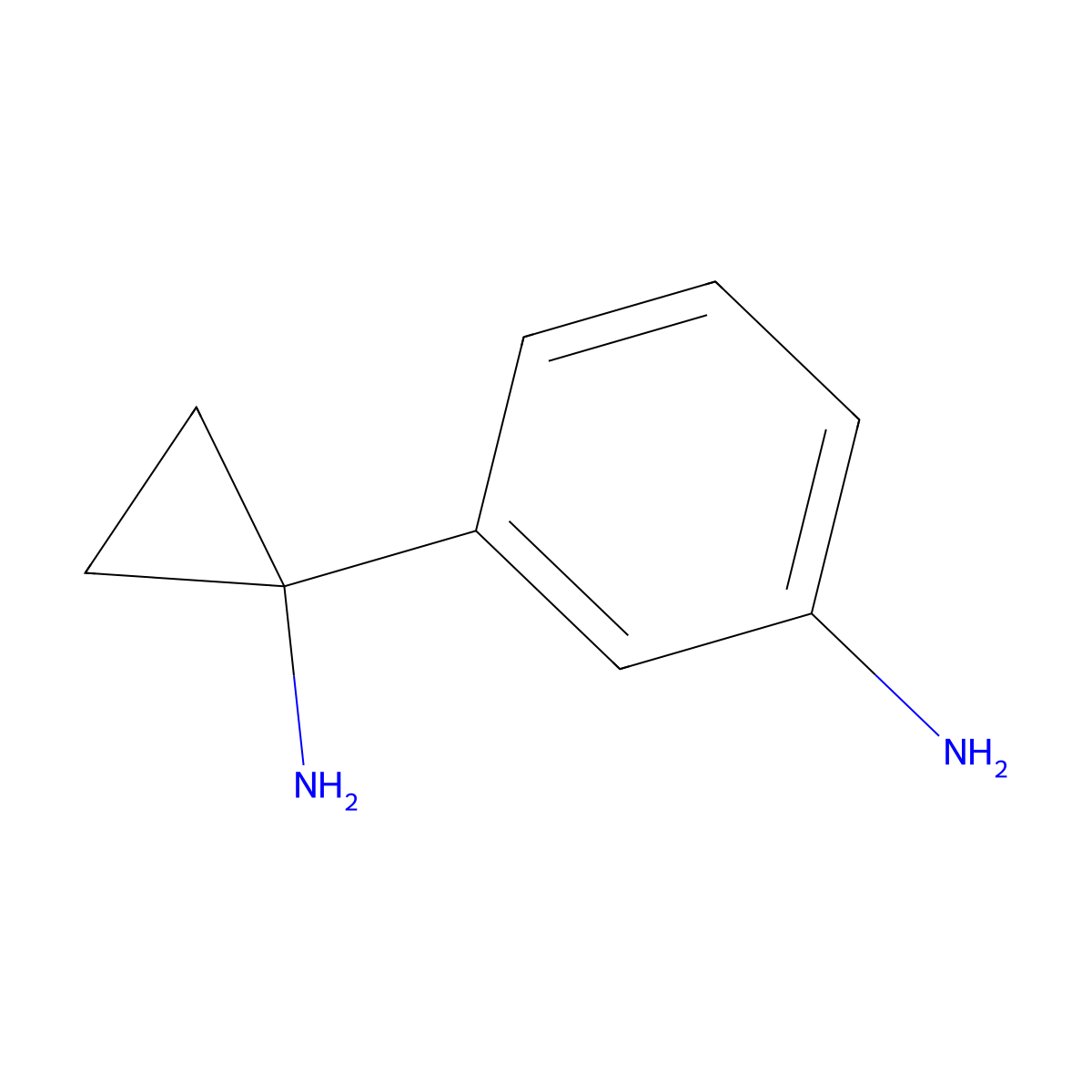 3-(1-Aminocyclopropyl)aniline molecular structure, CAS 1266160-60-4